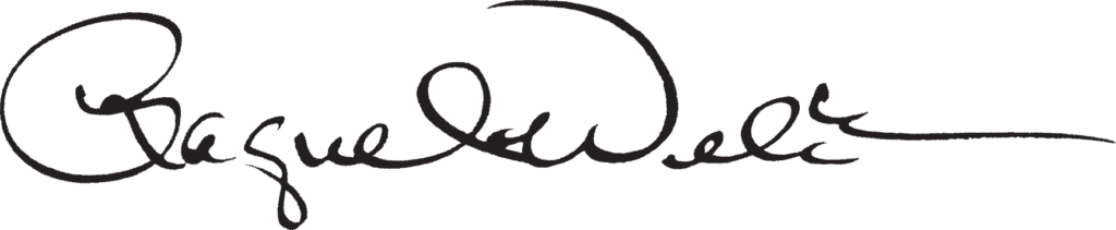 Raquel Welch cursive signature