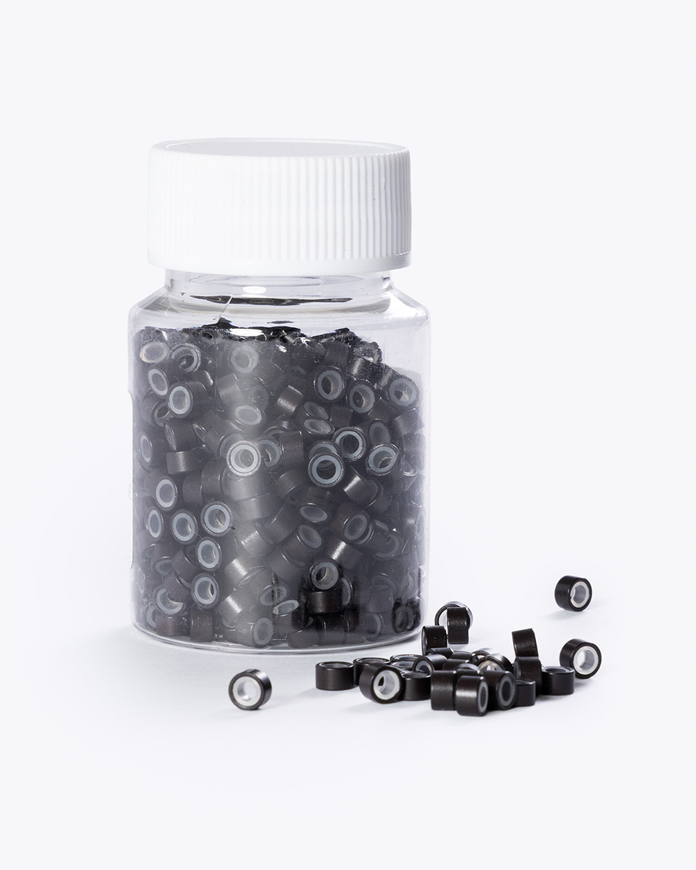 Silicone Micro Beads in Dark Brown