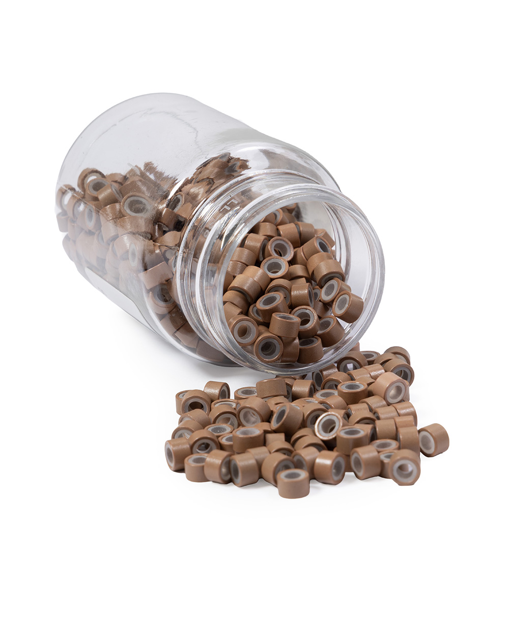 Silicone Micro Beads in Light Brown